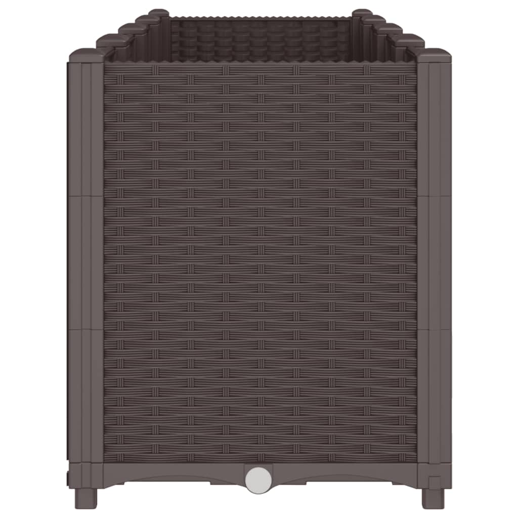 vidaXL Garden Planter Brown 160x40x53 cm PP