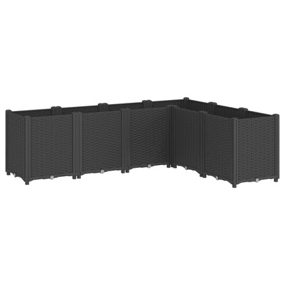 vidaXL Garden Planter Black 160x120x53 cm PP