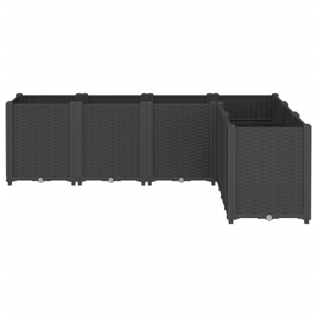 vidaXL Garden Planter Black 160x120x53 cm PP