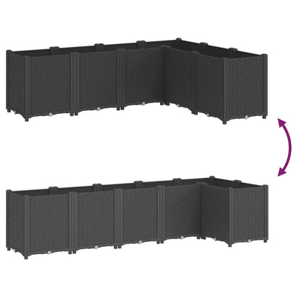 vidaXL Garden Planter Black 160x120x53 cm PP