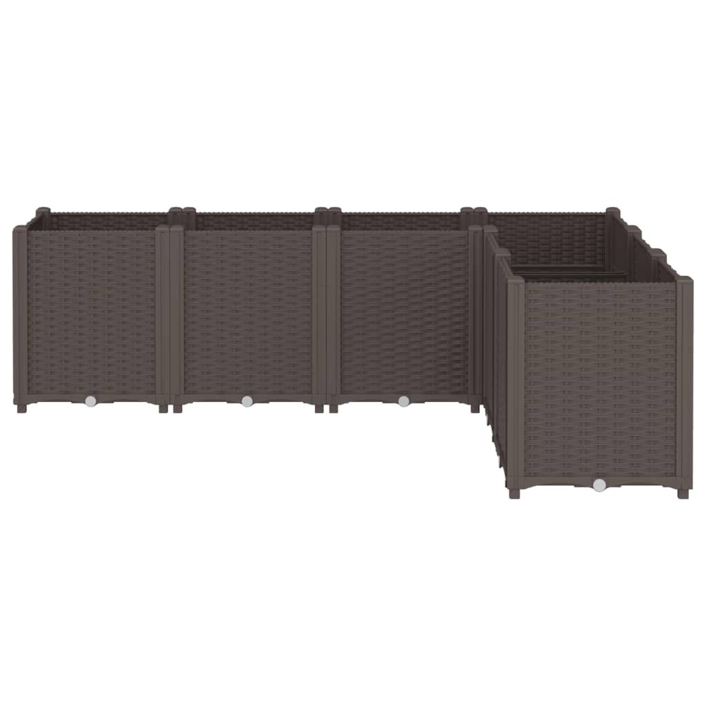 vidaXL Garden Planter Brown 160x120x53 cm PP