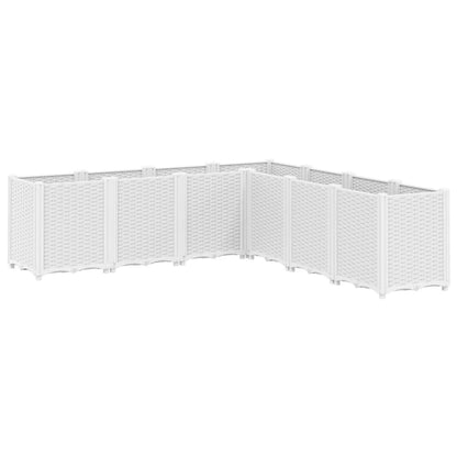vidaXL Garden Planter White 160x160x53 cm PP
