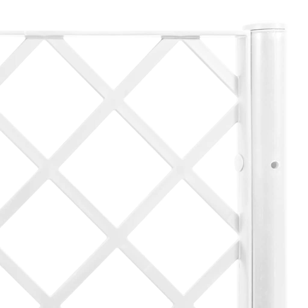 vidaXL Garden Planter with Trellis White 160x40x140 cm PP