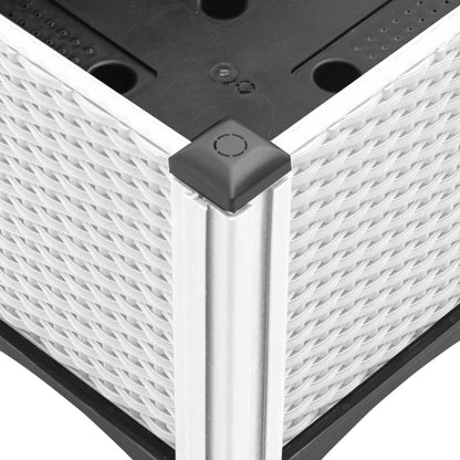 vidaXL Garden Planter with Legs White 80x40x42 cm PP