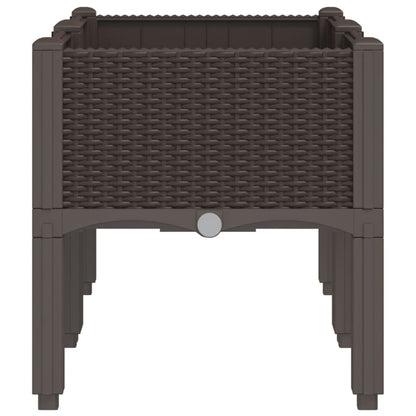 vidaXL Garden Planter with Legs Brown 80x40x42 cm PP