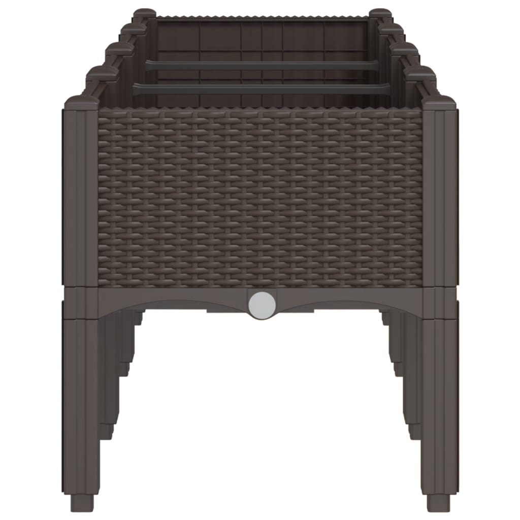 vidaXL Garden Planter with Legs Brown 160x40x42 cm PP