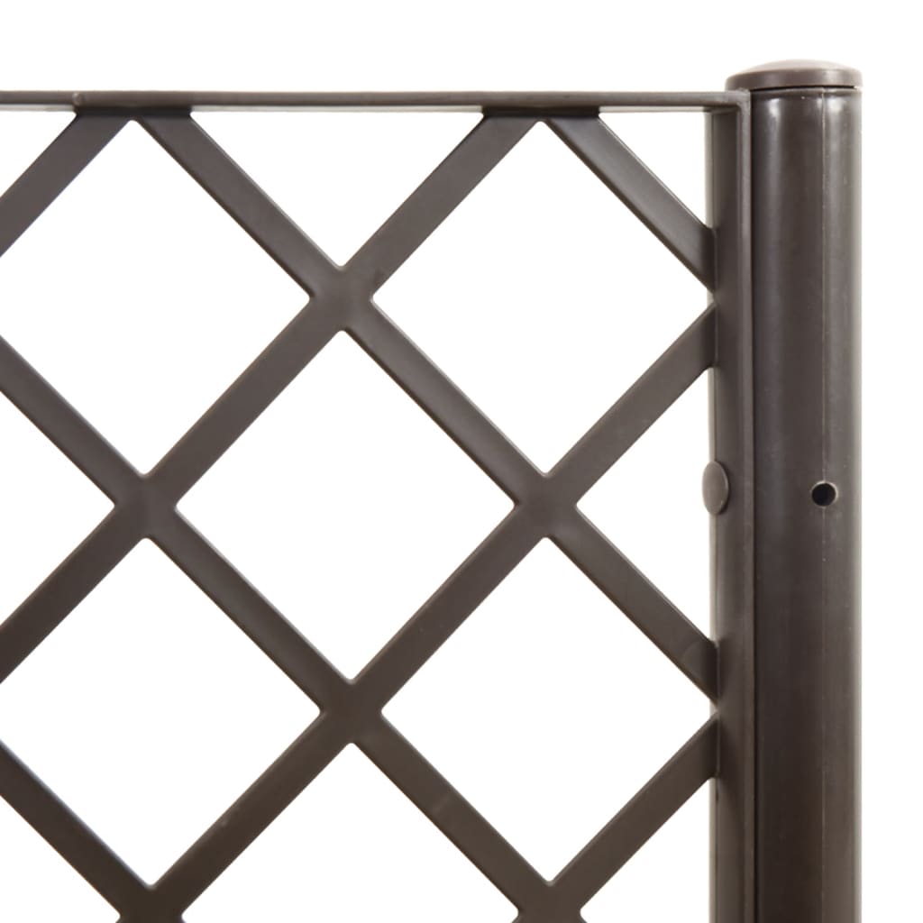 vidaXL Garden Planter with Trellis Brown 160x120x142 cm PP