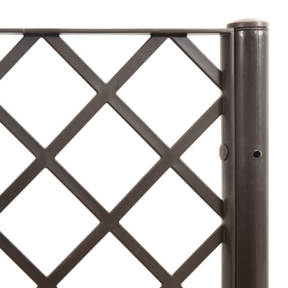 vidaXL Garden Planter with Trellis Brown 160x120x142 cm PP