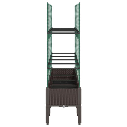 vidaXL Garden Planter with Trellis Brown 160x40x142,5 cm PP