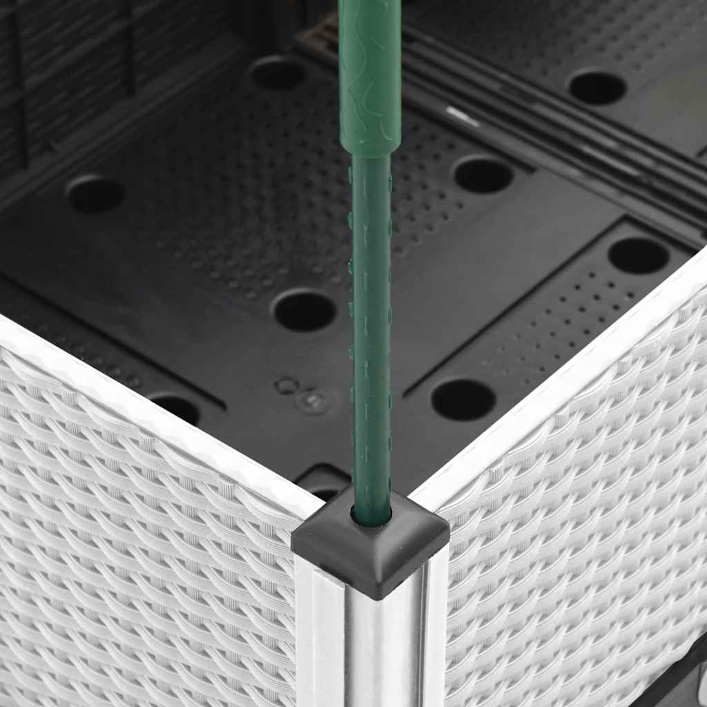 vidaXL Garden Planter with Trellis White 160x120x142,5 cm PP