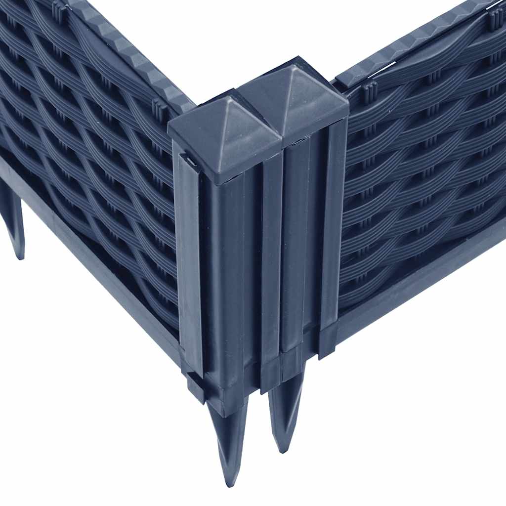 vidaXL Garden Planter with Pegs Blue Grey 362.5x42.5x28.5 cm PP