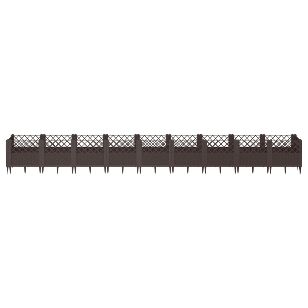 vidaXL Garden Planter | Brown | Polypropylene | Large | Modular | Garden Planter