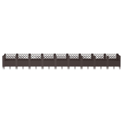 vidaXL Garden Planter | Brown | Polypropylene | Large | Modular | Garden Planter