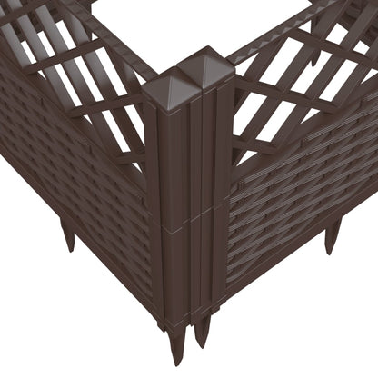 vidaXL Garden Planter | Brown | Polypropylene | Large | Modular | Garden Planter