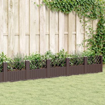 vidaXL Garden Planter | Brown | Polypropylene | Large | Modular | Garden Planter