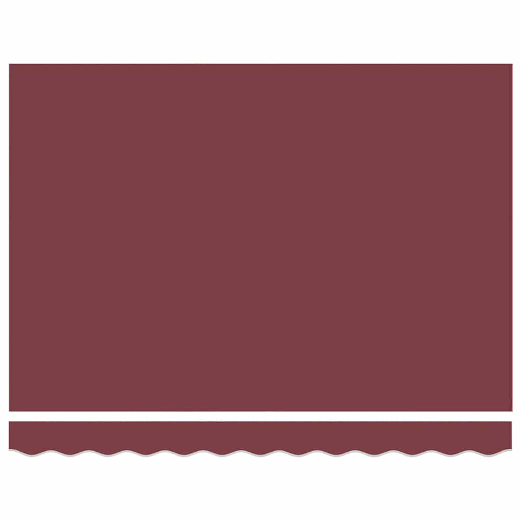 vidaXL Manual Retractable Awning with LED Burgundy 300x250 cm