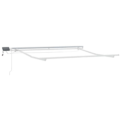 vidaXL Manual Retractable Awning with LED Burgundy 300x250 cm