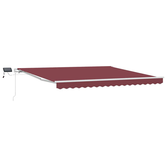 vidaXL Retractable Awning Burgundy 400 x 300 cm Fabric and Aluminium