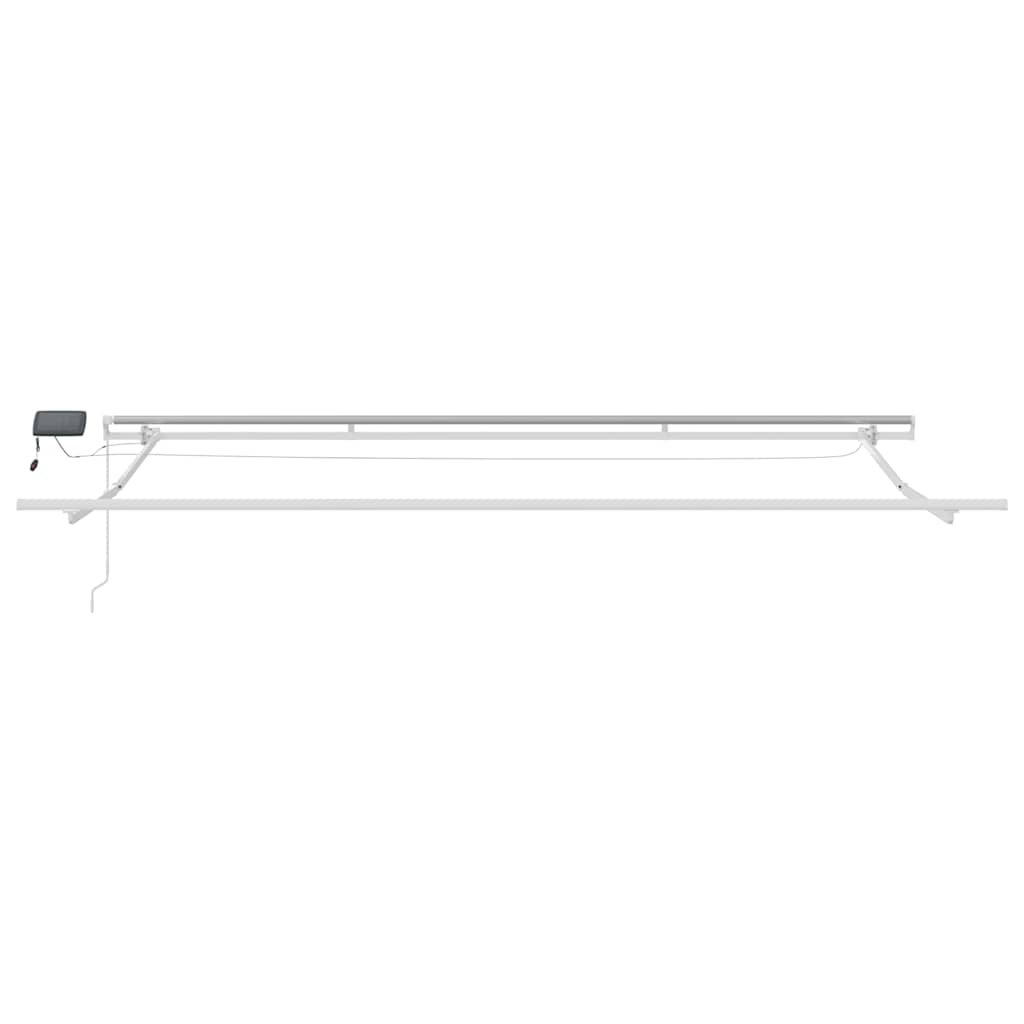 vidaXL Manual Retractable Awning with LED Burgundy 400x300 cm