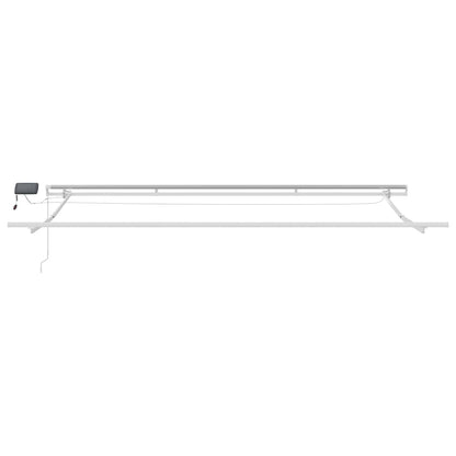 vidaXL Manual Retractable Awning with LED Burgundy 400x300 cm