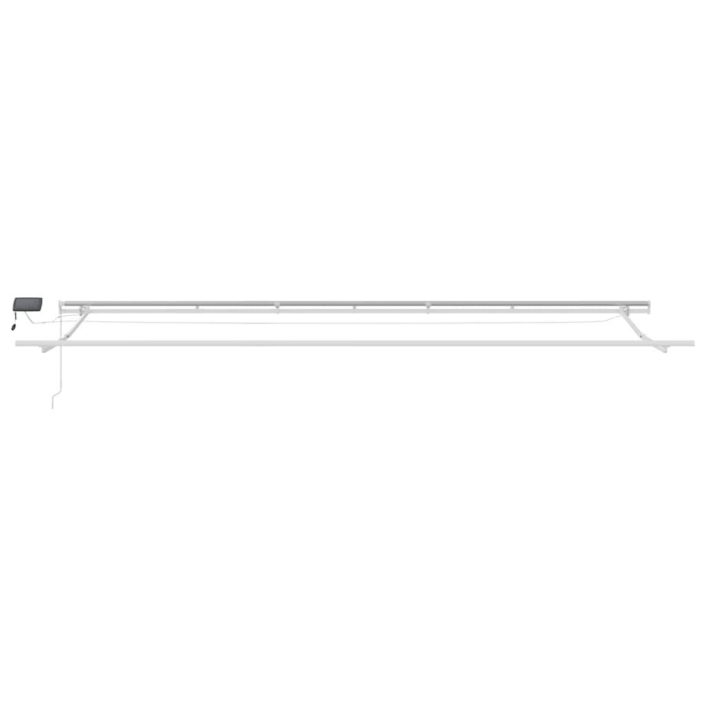 vidaXL Manual Retractable Awning with LED Burgundy 600x300 cm