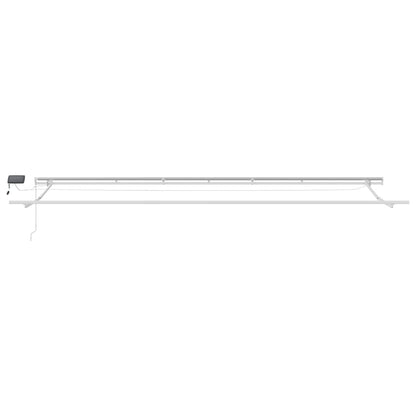 vidaXL Manual Retractable Awning with LED Burgundy 600x300 cm