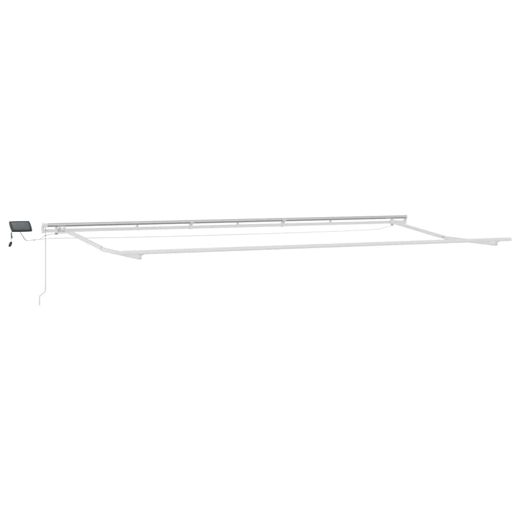 vidaXL Manual Retractable Awning with LED Burgundy 600x300 cm