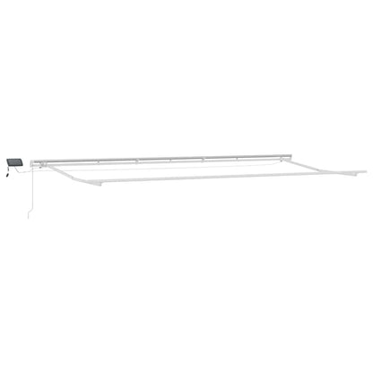 vidaXL Manual Retractable Awning with LED Burgundy 600x300 cm