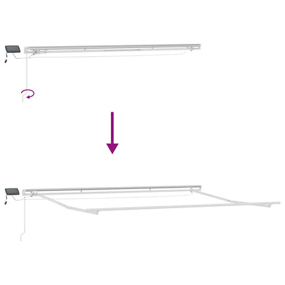 vidaXL Retractable Awning | Burgundy | Aluminium | 600x300 cm