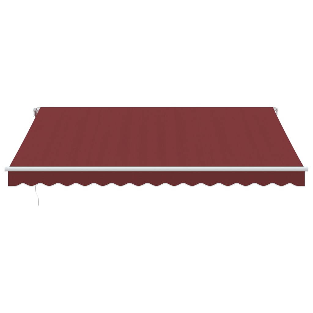 vidaXL Manual Retractable Awning Burgundy 400x350 cm
