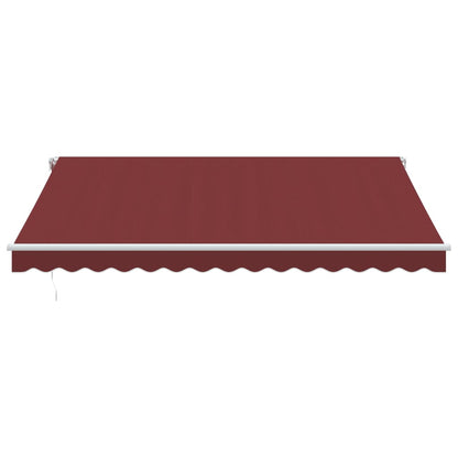 vidaXL Manual Retractable Awning Burgundy 400x350 cm