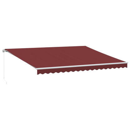 vidaXL Retractable Awning | Burgundy, White