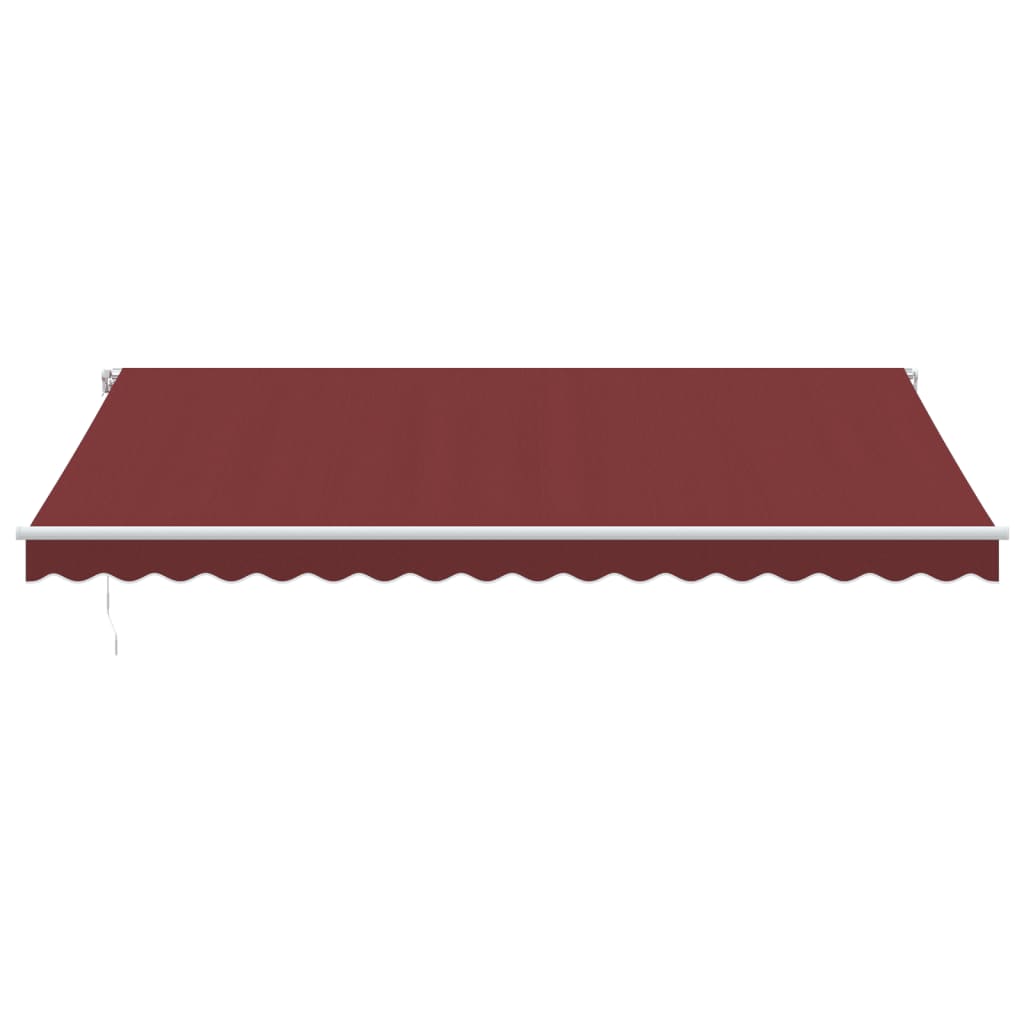 vidaXL Retractable Awning | Burgundy, White
