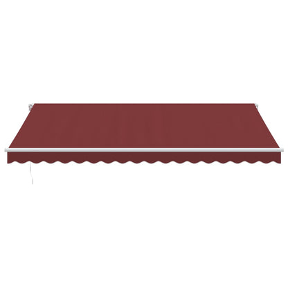 vidaXL Retractable Awning | Burgundy, White