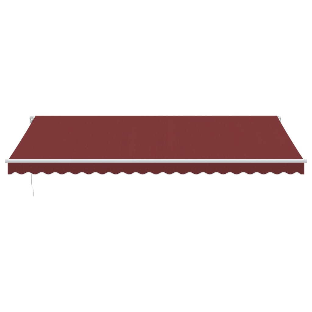 vidaXL Manual Retractable Awning Burgundy 500x350 cm