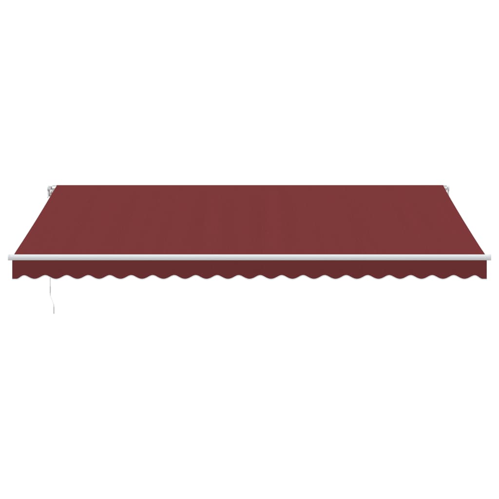 vidaXL Retractable Awning | Burgundy, White
