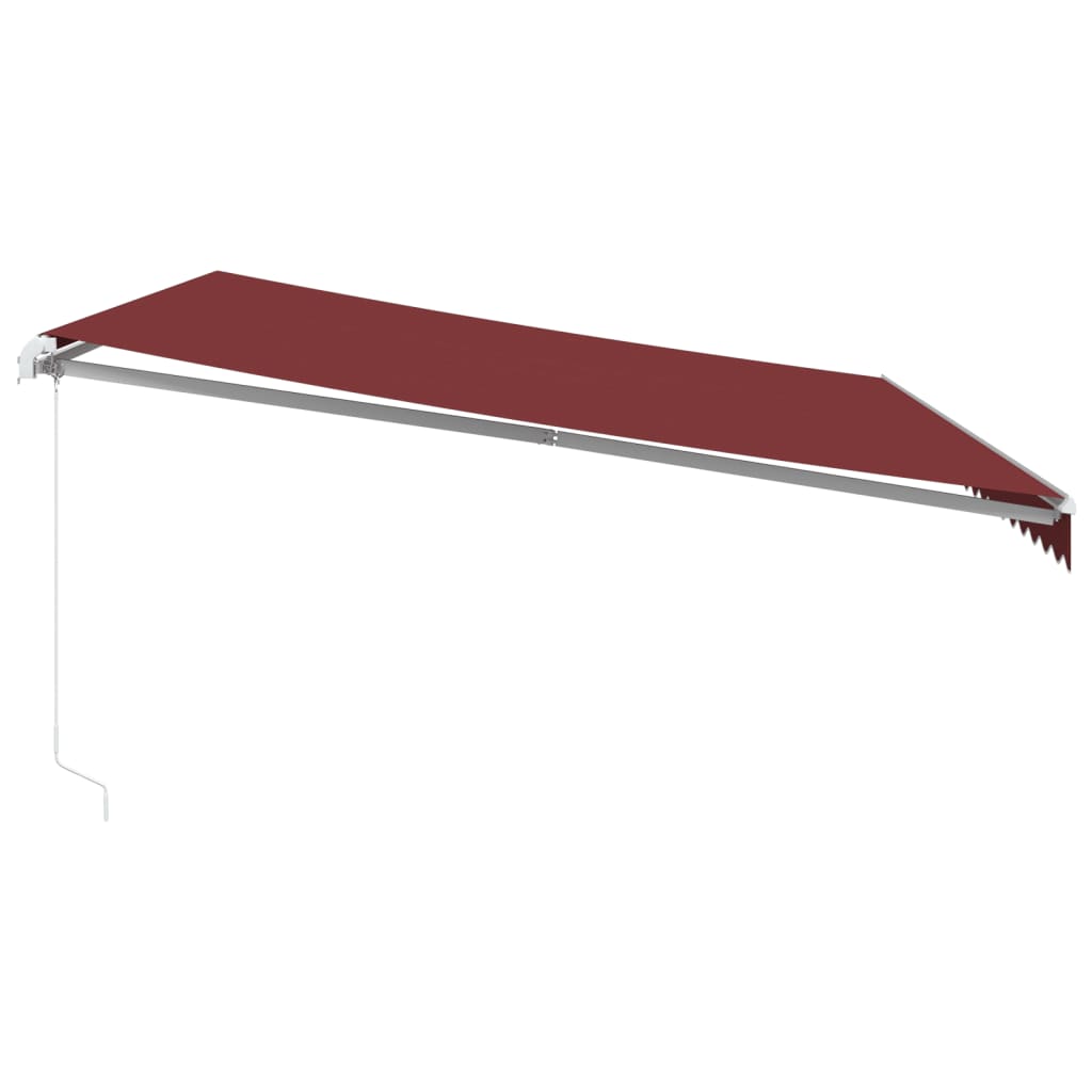 vidaXL Retractable Awning | Burgundy, White