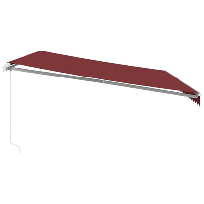 vidaXL Retractable Awning | Burgundy, White