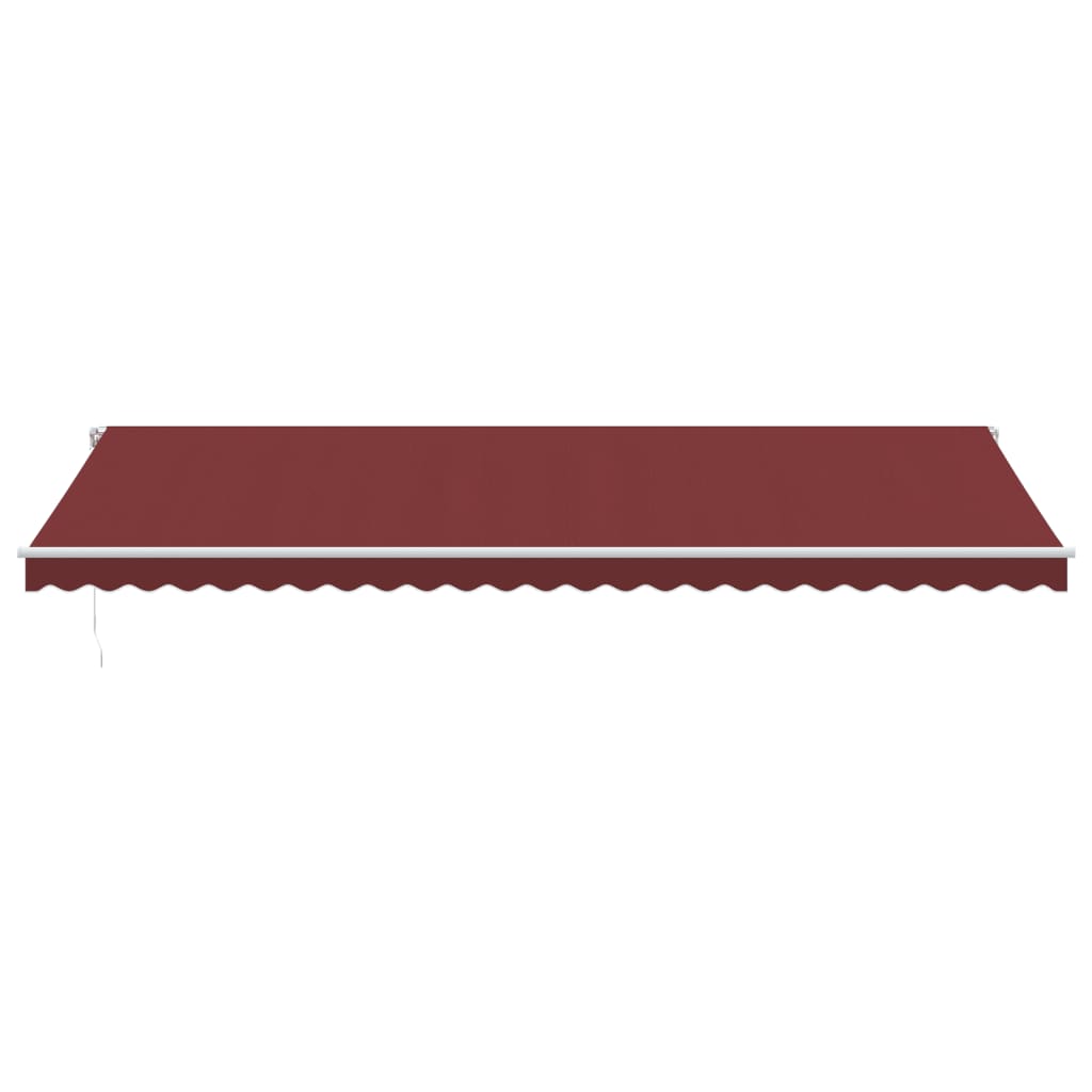 vidaXL Manual Retractable Awning with LED Burgundy 600x350 cm