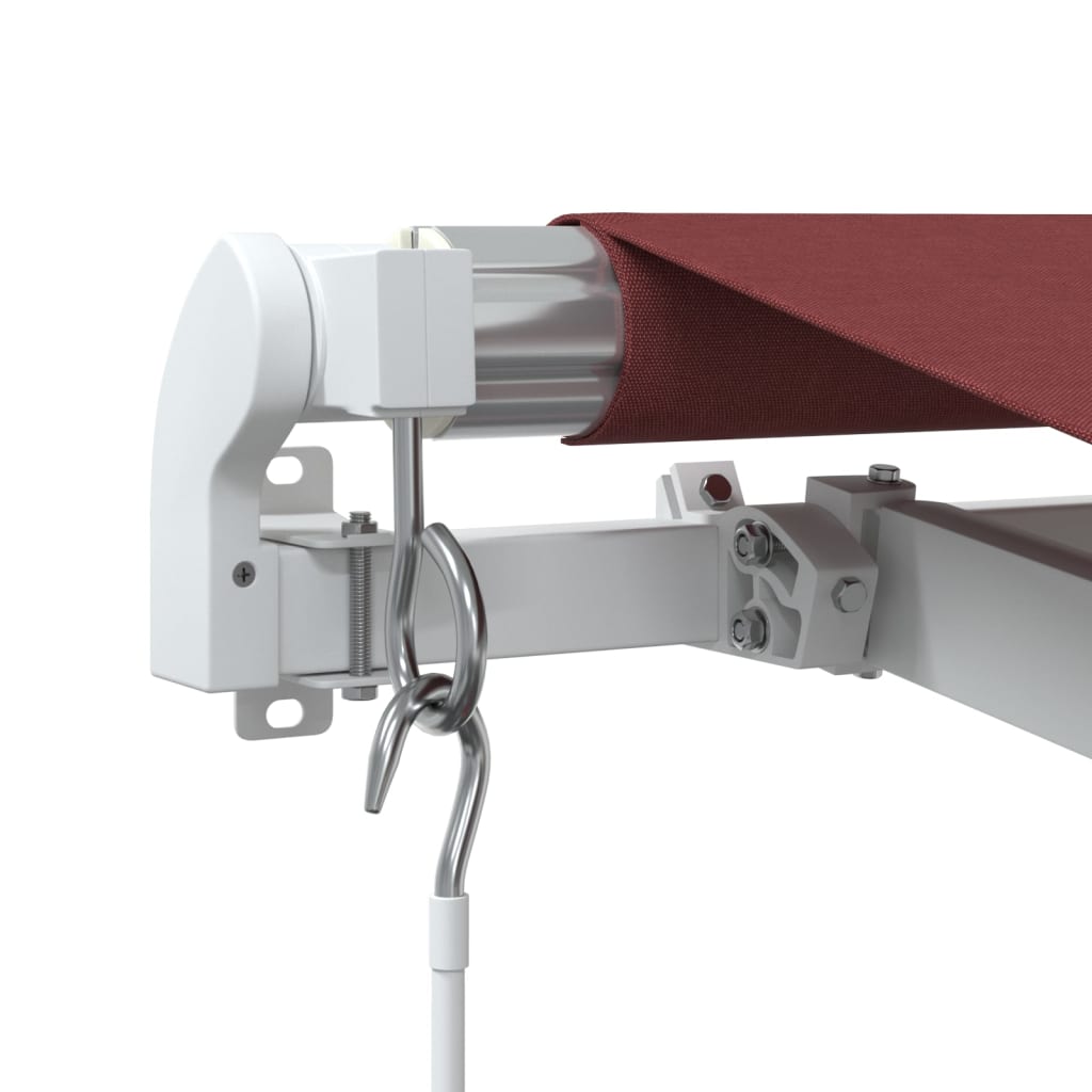 vidaXL Manual Retractable Awning with LED Burgundy 600x350 cm