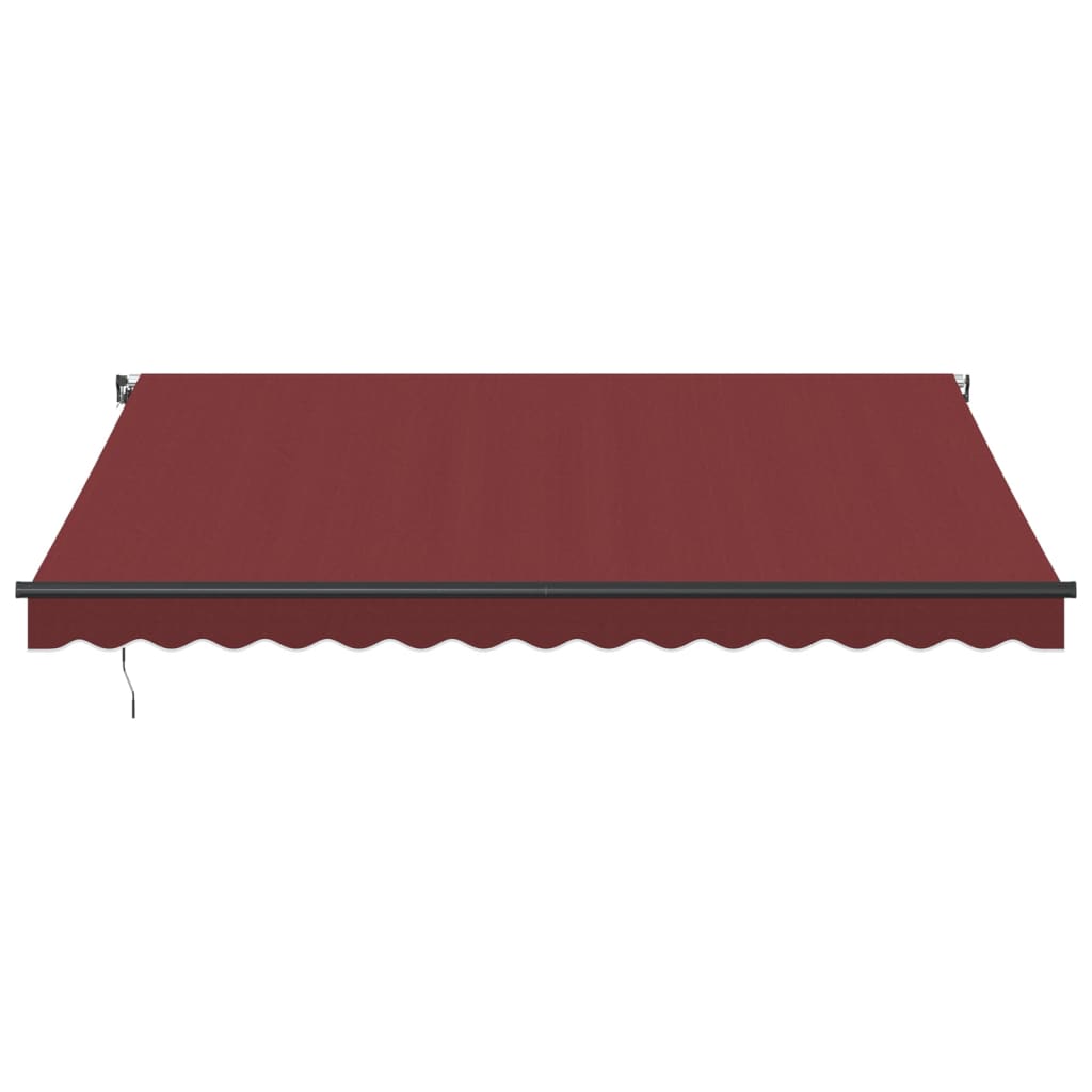 vidaXL Manual Retractable Awning Burgundy 400x350 cm