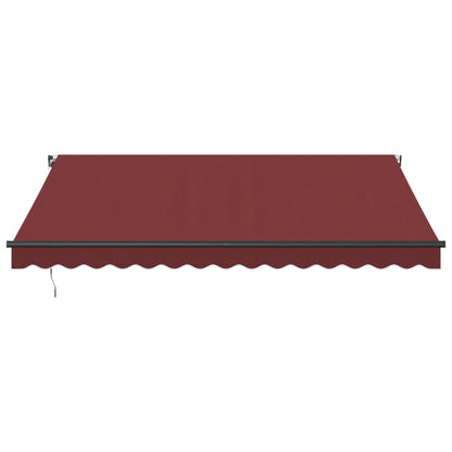 vidaXL Manual Retractable Awning Burgundy 400x350 cm