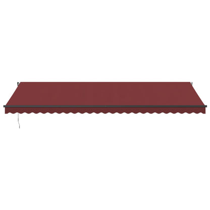 vidaXL Manual Retractable Awning Burgundy 600x350 cm