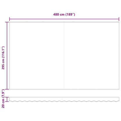 vidaXL Manual Retractable Awning Burgundy 500x300 cm