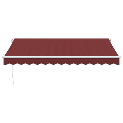 vidaXL Manual Retractable Awning Burgundy 350x250 cm