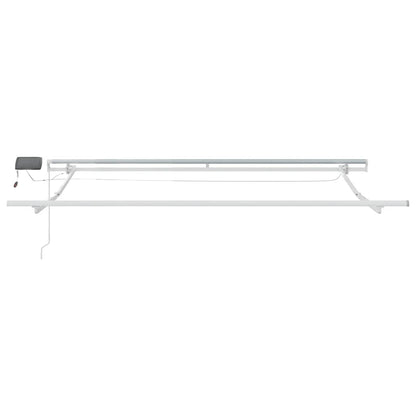vidaXL Manual Retractable Awning with LED Brown 300x250 cm