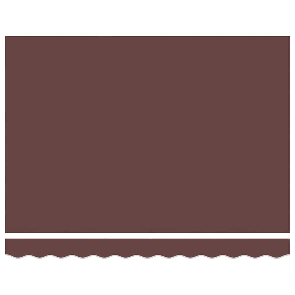 vidaXL Manual Retractable Awning with LED Brown 300x250 cm
