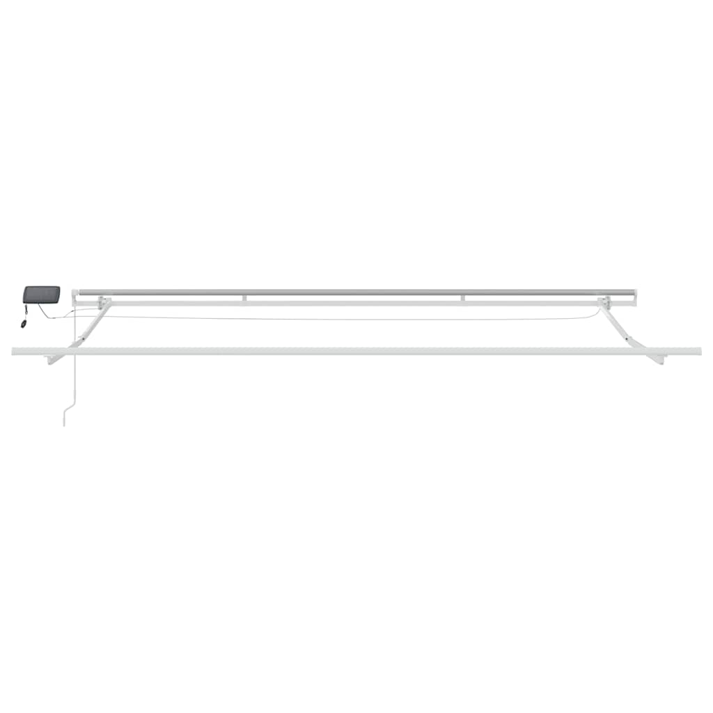 vidaXL Manual Retractable Awning with LED Brown 400x300 cm