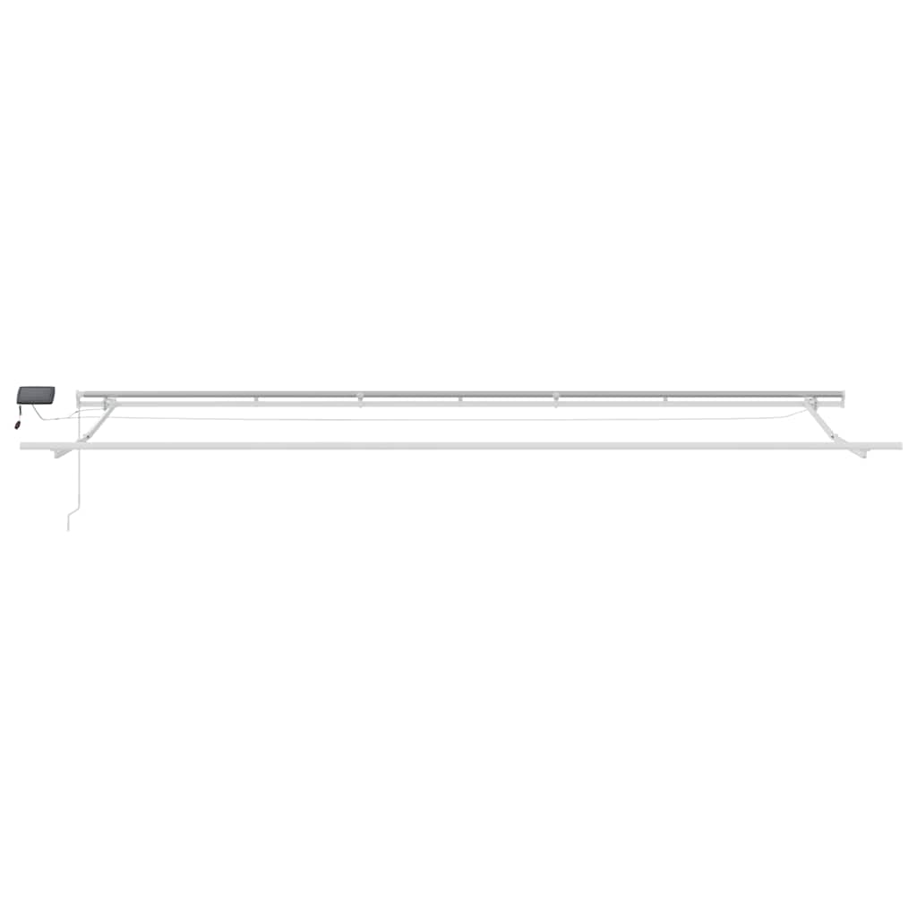 vidaXL Manual Retractable Awning with LED Brown 600x300 cm