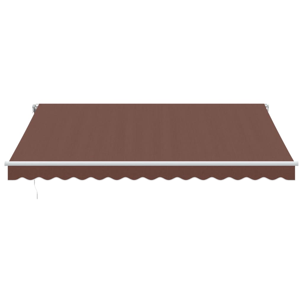 vidaXL Manual Retractable Awning Brown 400x350 cm